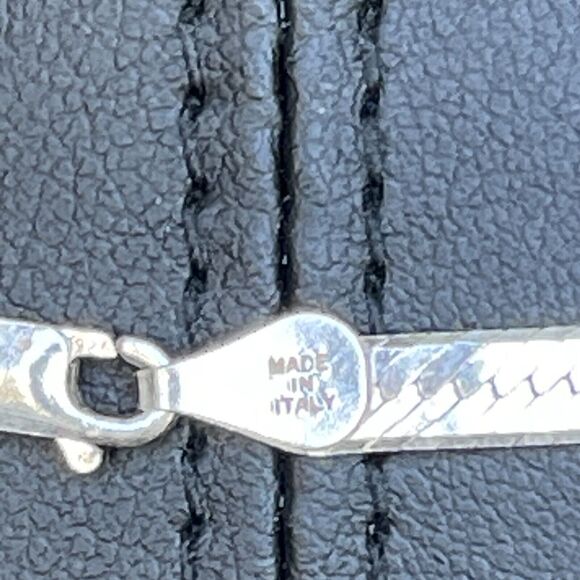 Sterling Silver 925 Milor Italy Herringbone Diamond Cut Necklace 26”L 12.9g - Picture 5 of 8